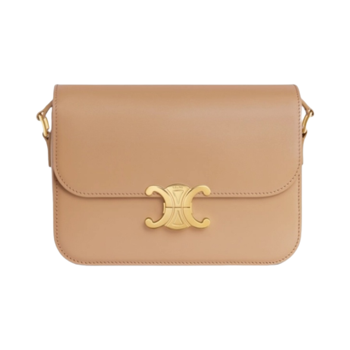 셀린느 샤이니 카프스킨 클래식 트리옹프 백 샌드캐슬(Celine Classique Triomphe Bag in Shiny Calfskin Sandcastle) - 1