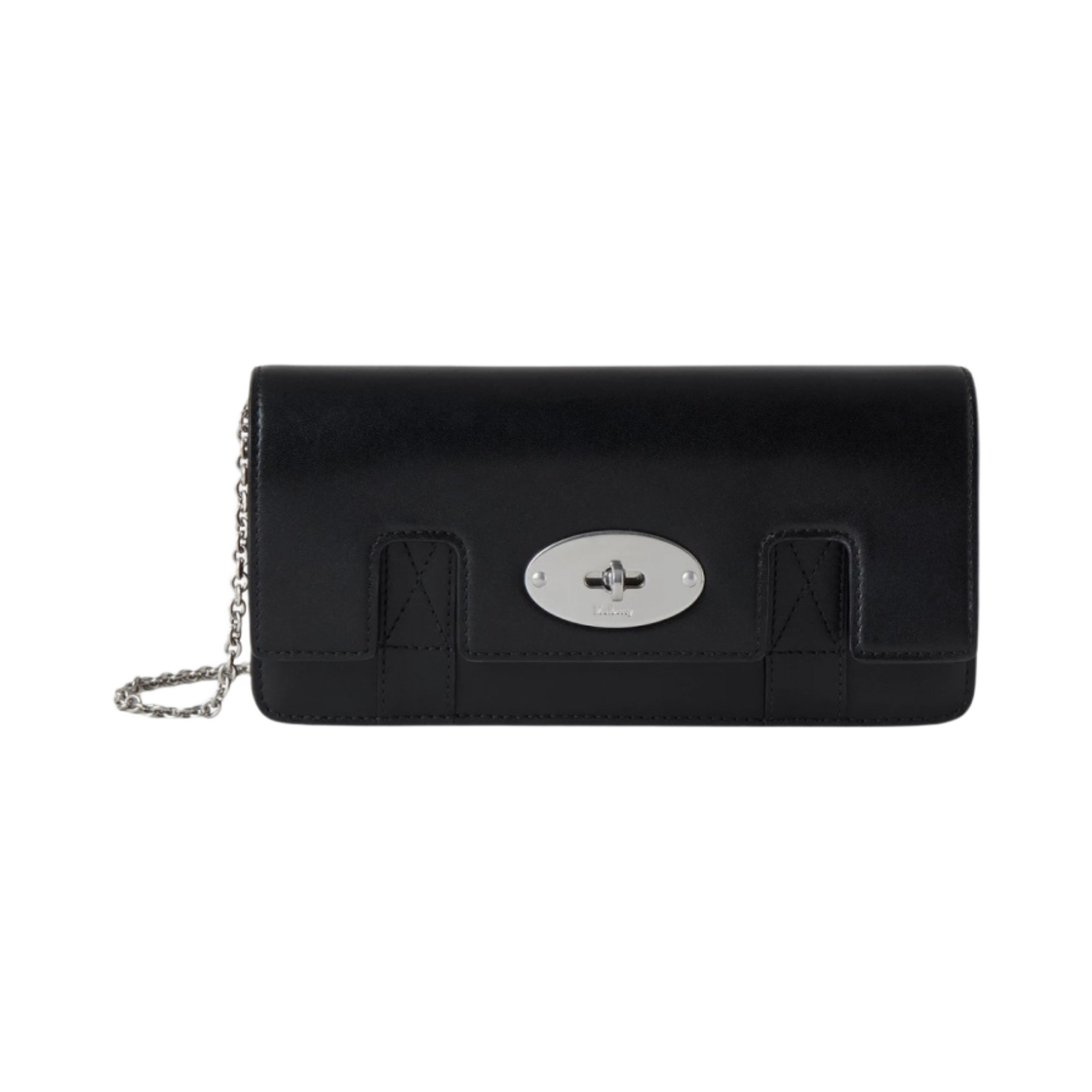 멀버리 샤이니 스무스 클래식 카프 이스트 웨스트 베이스워터 클러치 블랙(Mulberry Shiny Smooth Classic Calf East West Bayswater Clutch Black) - 1