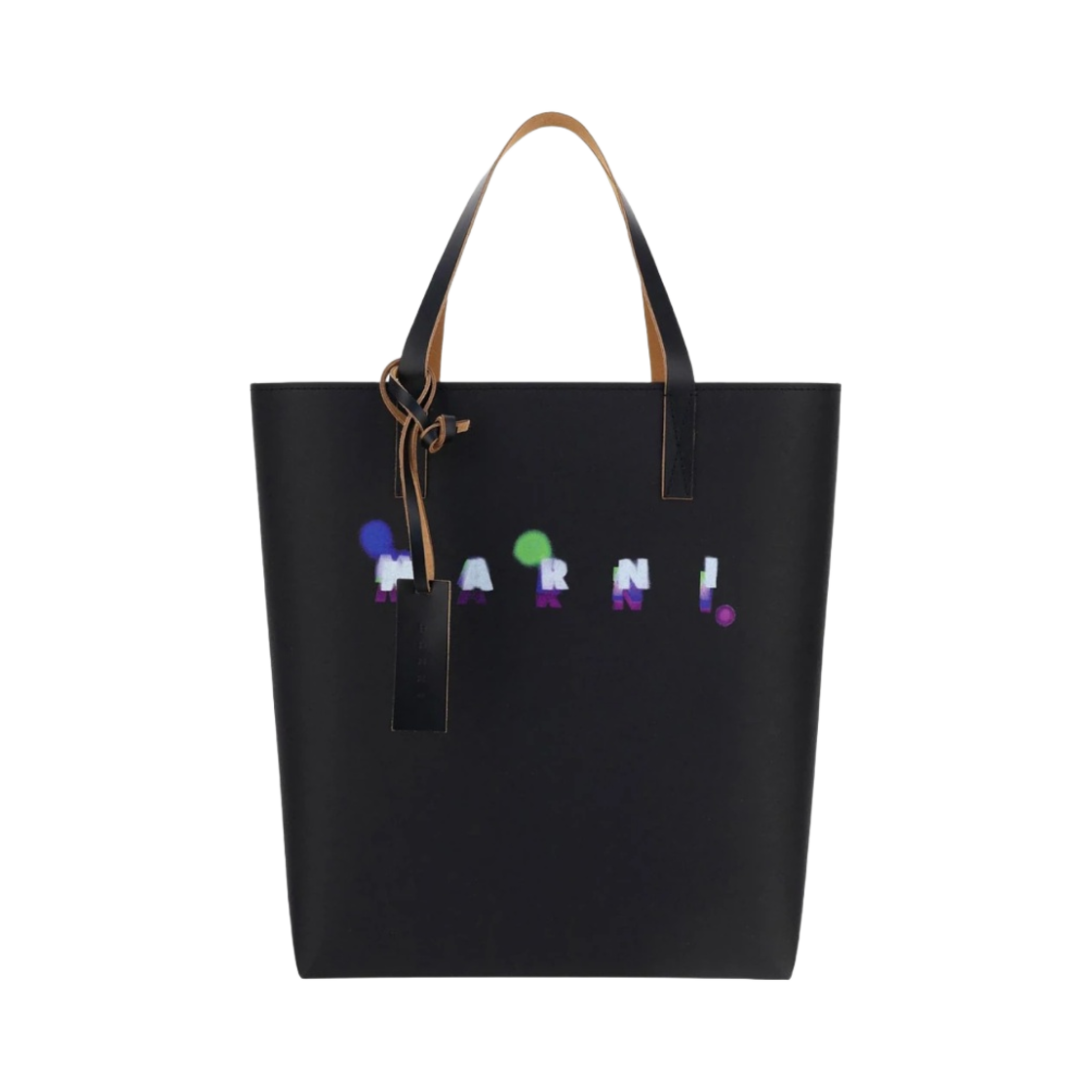 마르니 셀룰로오스 로고 프린티드 토트백 블랙(Marni Cellulose Logo Printed Tote Bag Black) - 1