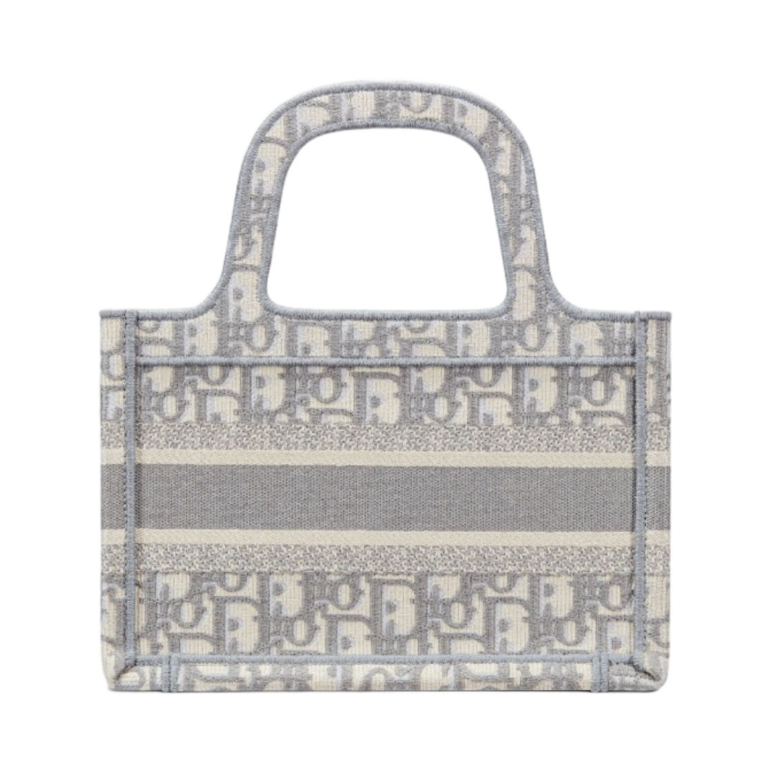 디올 미니 북 토트백 그레이 디올 오블리크 자수(Dior Mini Book Tote Grey Dior Oblique Embroidery) - 3