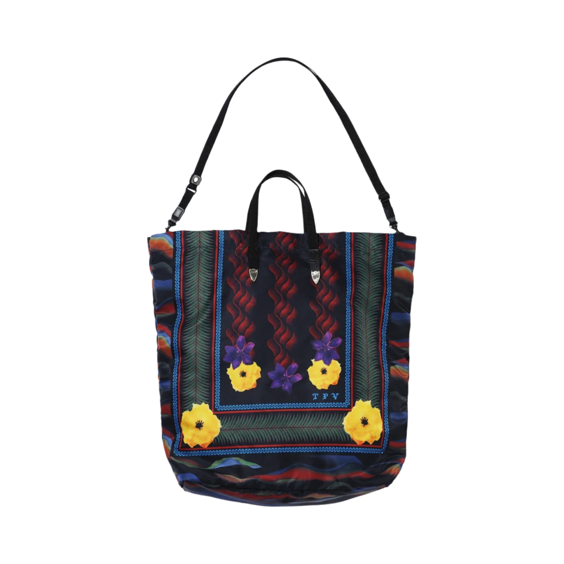 토가 아카이브스 프린트 토트백 네이비(Toga Archives Print Tote Bag Navy)