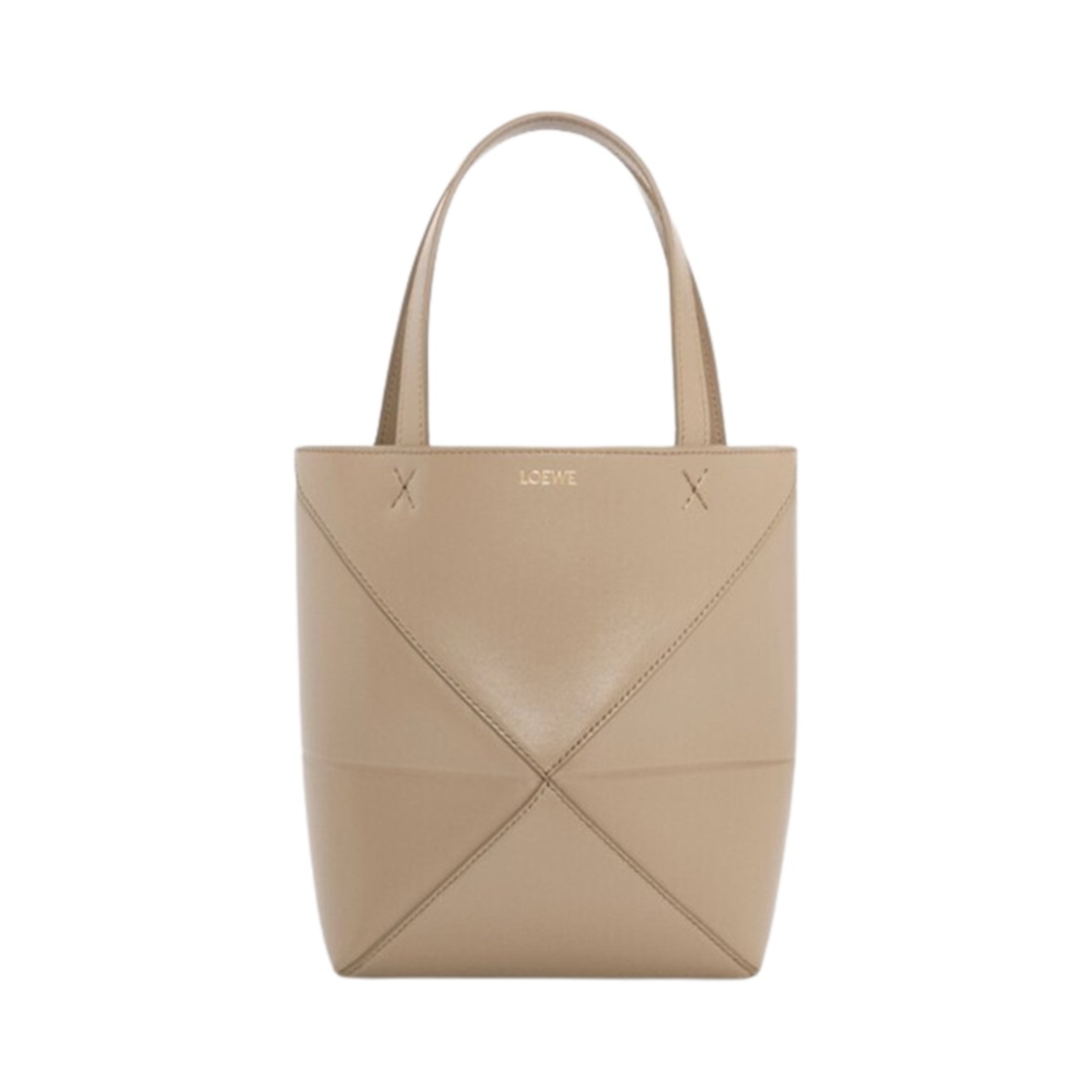 로에베 샤이니 카프스킨 미니 퍼즐 폴드 토트 샌드(Loewe Mini Puzzle Fold Tote in Shiny Calfskin Sand) - 1