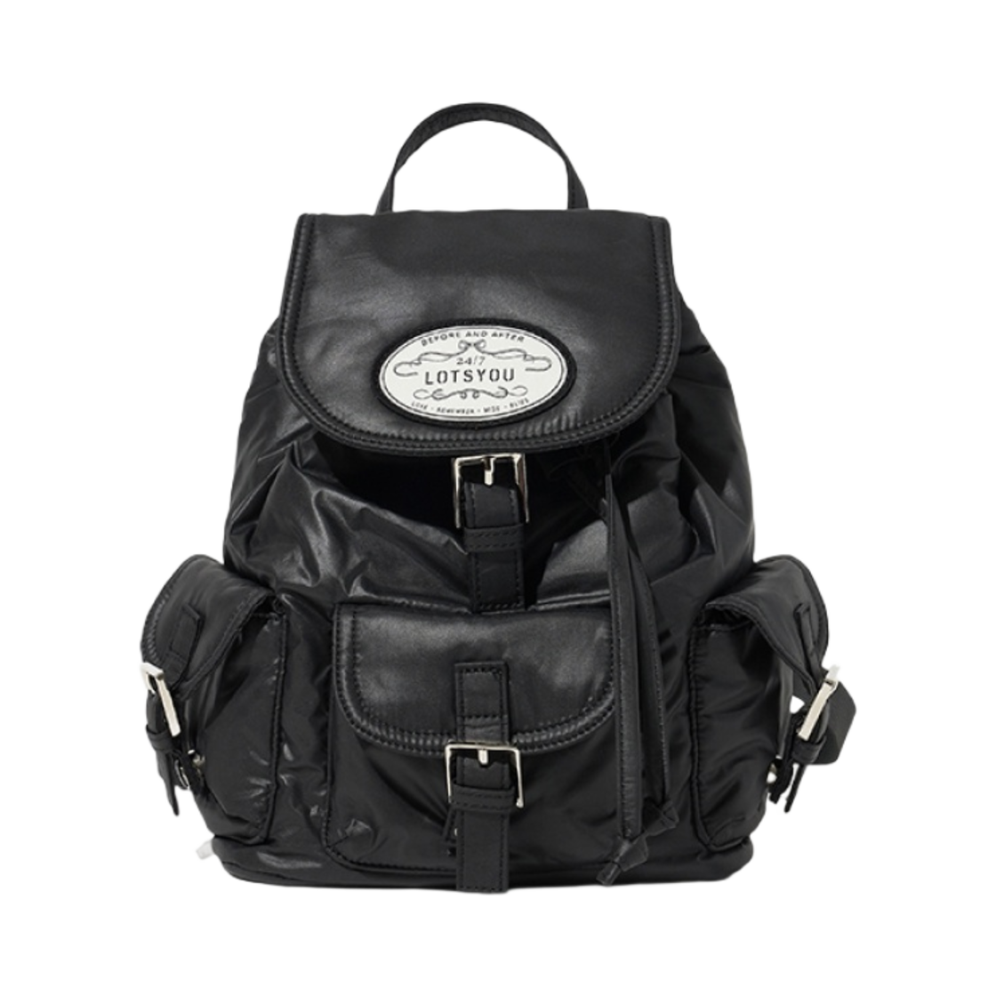 PWTH5BAW519OBK/PWTI5BAW519OBK LOTS YOU Nostalgia Chubby Backpack Black