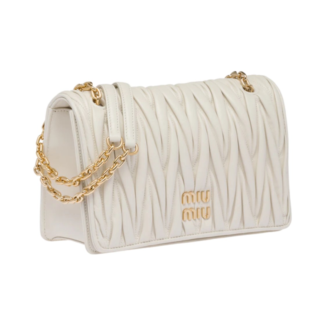 미우 미우 마틀라세 나파 레더 백 화이트(Miu Miu Matelasse Nappa Leather Bag White) - 2