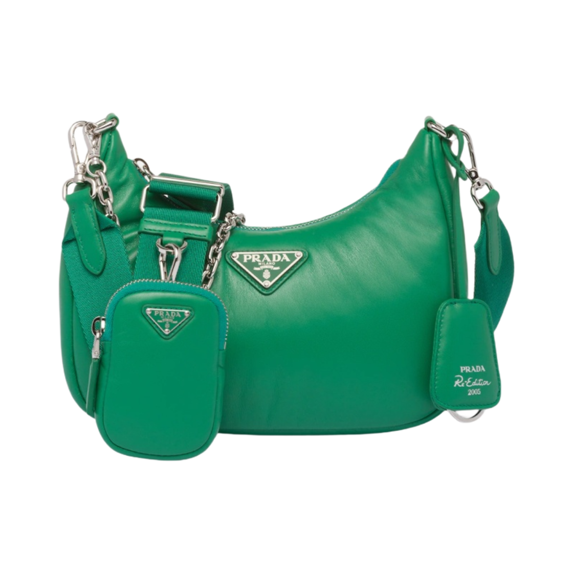 프라다 패딩 나파 레더 프라다 리에디션 2005 숄더백 망고(Prada Padded Nappa-Leather Prada Re-Edition 2005 Shoulder Bag Mango) - 1