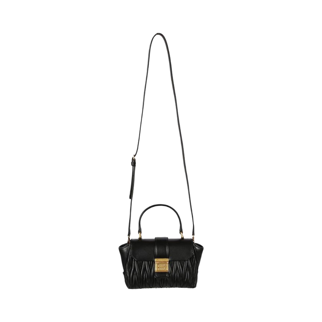 미우 미우 마틀라세 나파 레더 미니백 블랙(Miu Miu Matelasse Nappa Leather Mini Bag Black) - 4