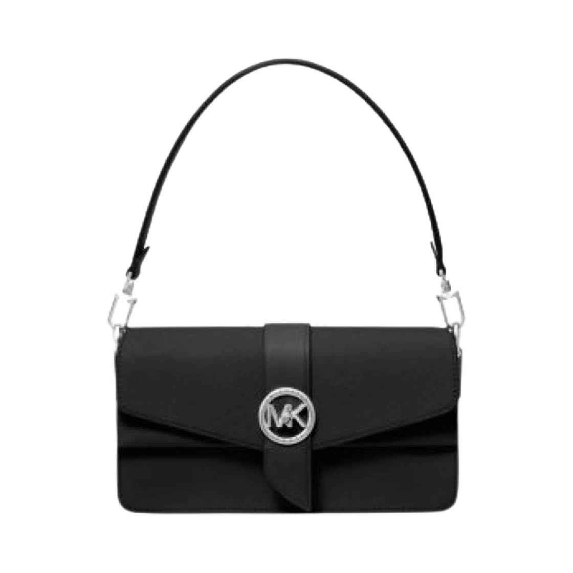 30T2SGRL1L001 Michael Kors Greenwich Medium Saffiano Leather Shoulder Bag Black