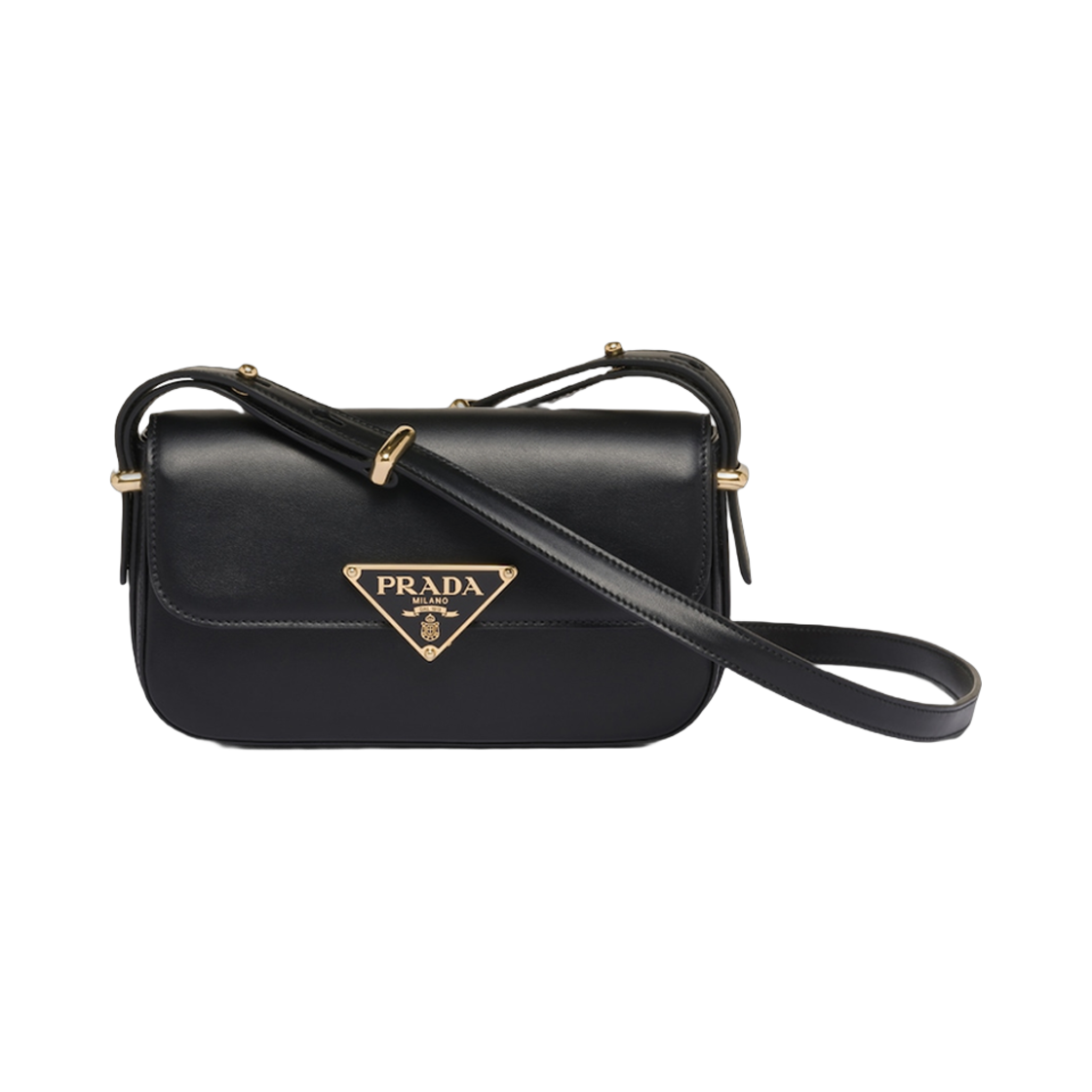 1BD339-ASK-F0002 Prada Leather Shoulder Bag Black