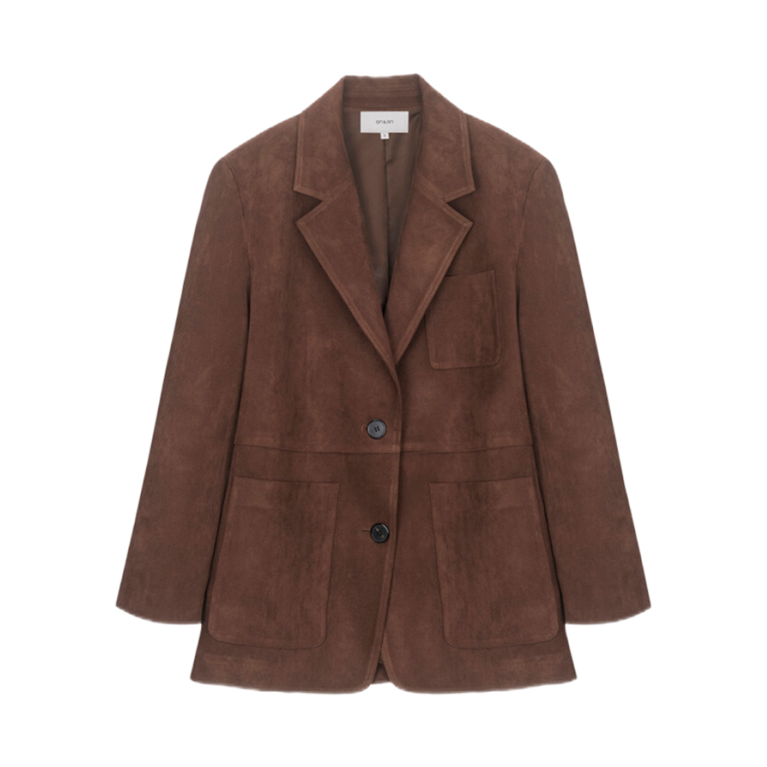 (W) 온앤온 스웨이드 자켓 브라운((W) On&On Suede Jacket Brown)