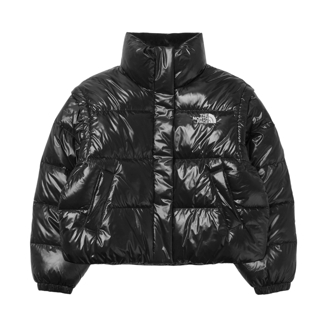 The North Face (W) The North Face White Label Glossy Detachable Down Jacket Black · S