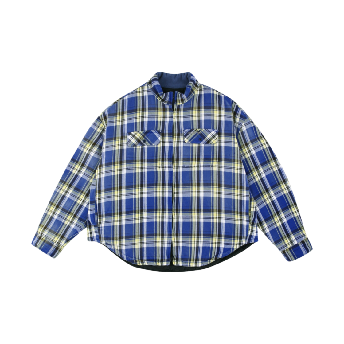 프로젝트 G/R 패디드 체크 셔츠 자켓 블루(Project G/R Padded Check Shirts Jacket Blue) - 2