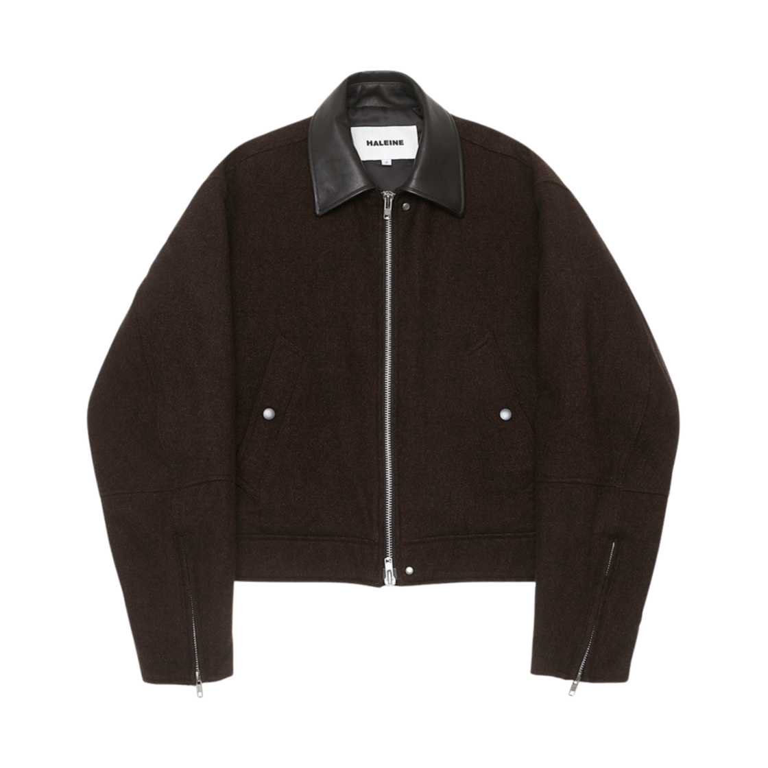 VJ305 Haleine Cropped Wool Work Jacket Brown (VJ305)