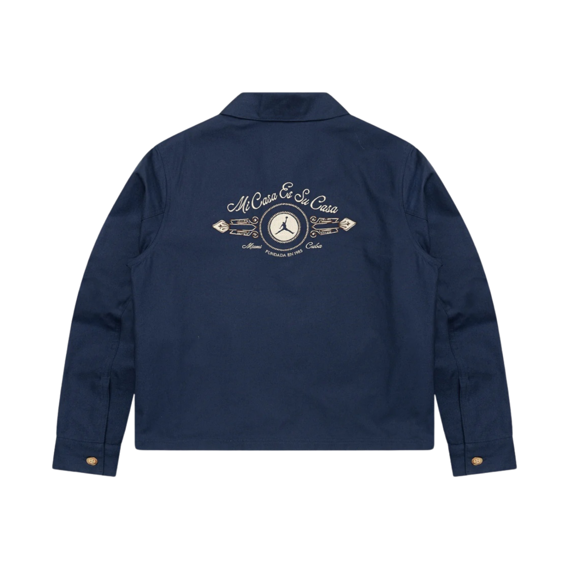 조던 x 솔플라이 미 카사 에 수 카사 코치 자켓 미드나잇 네이비 (FQ3804-410)(Jordan x SoleFly Mi Casa es Su Casa Coaches Jacket Midnight Navy (FQ3804-410)) - 2