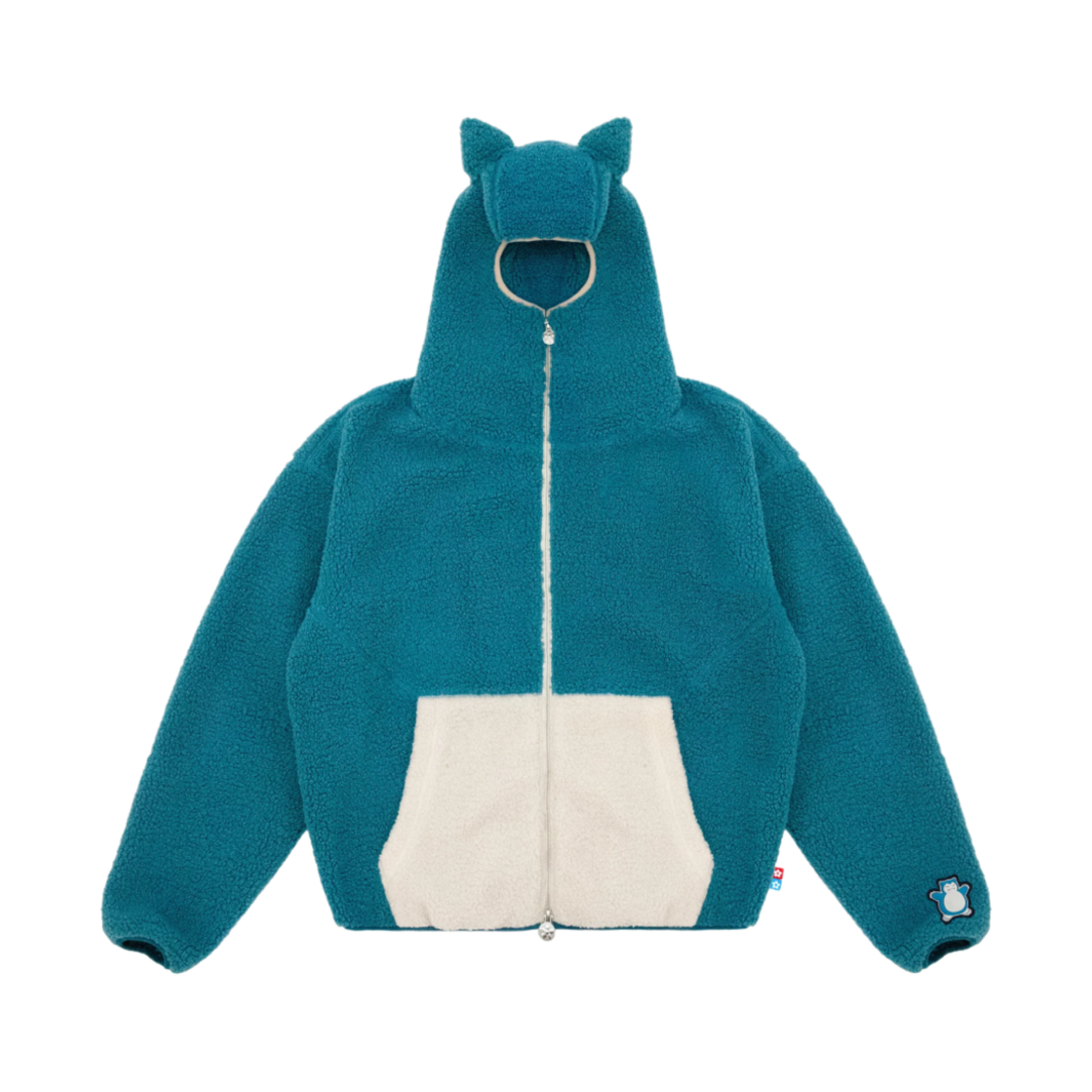 반디 더 핑크 x 포켓몬 잠만보 플리스 자켓 블루(Vandy The Pink x Pokemon Snorlax Fleece Jacket Blue)