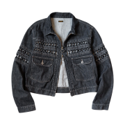 Kapital 11.5 oz. Black Denim Gypsy Driller Jacket Processing