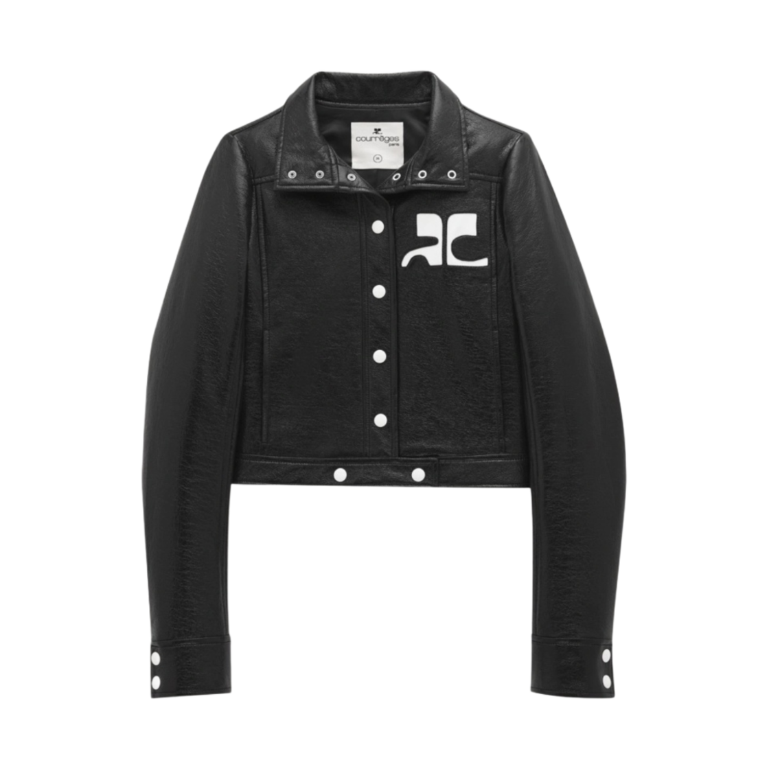(W) 꾸레쥬 리에디션 바이닐 자켓 블랙((W) Courreges Reedition Vinyl Jacket Black)