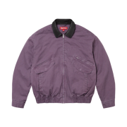 Supreme Leather Collar Utility Jacket Dusty Purple - 24FW