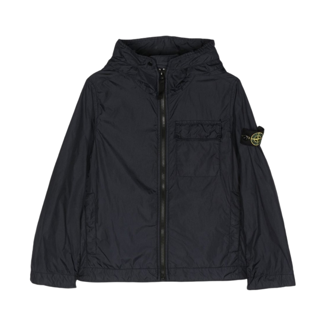 781640233-V0020 (Kids) Stone Island 40233 Crinkle Reps Nylon Garment Dyed Hooded Blouson Navy Blue - 23SS