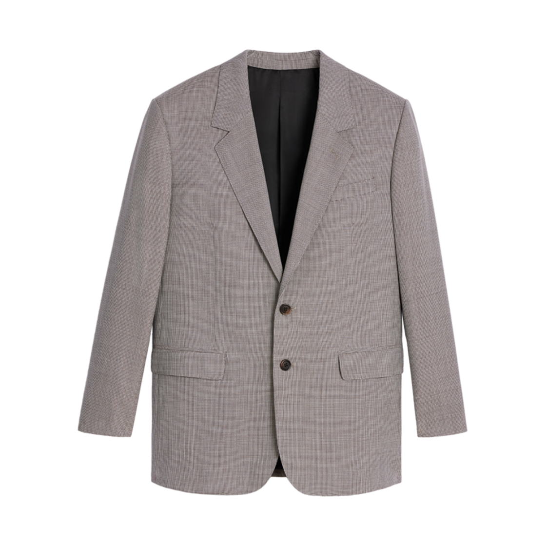 (W) 셀린느 주드 자켓 체크 울 실크 아이보리 에벤((W) Celine Jude Jacket in Checked Wool Silk Ivoire Ebene) - 1