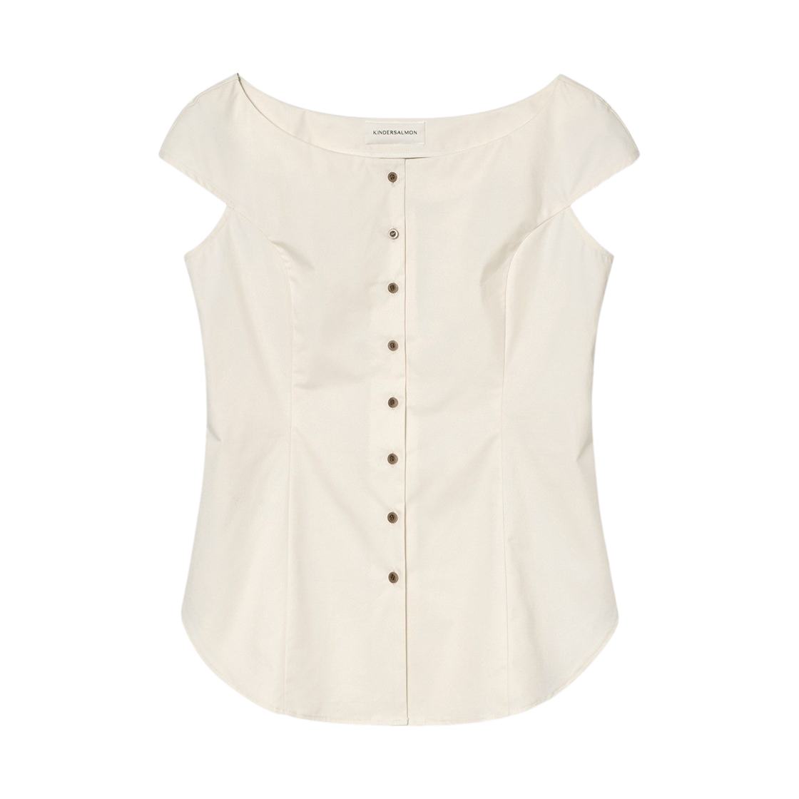 킨더살몬 우먼 보트넥 블라우스 크림(Kindersalmon Women Boat-Neck Blouse Cream) - 1
