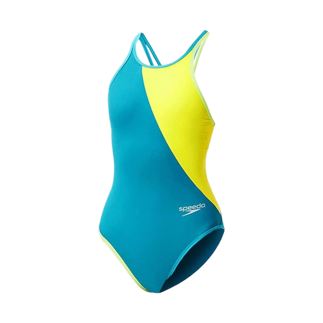 (W) 스피도 펀피스 원피스 크로스백 터콰이즈 라임((W) Speedo Fun Piece One Piece Crossback Turquoise Lime)