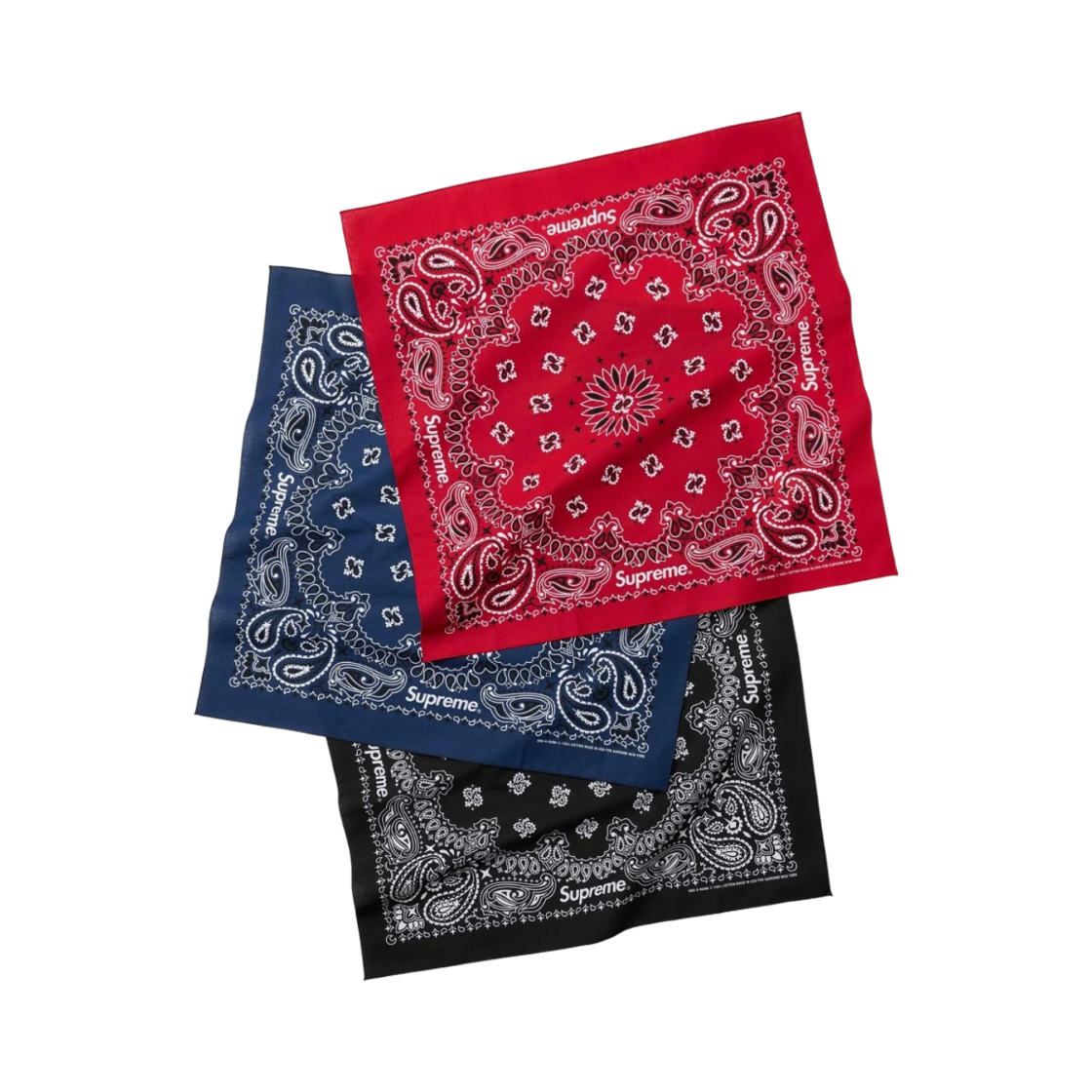 슈프림 Hav-A-Hank 반다나 멀티컬러 (3개 세트) - 24SS(Supreme Hav-A-Hank Bandanas Multicolor (Set of 3) - 24SS)