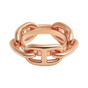 (W) Hermes Regate Scarf 90 Ring Plaque Or Rose