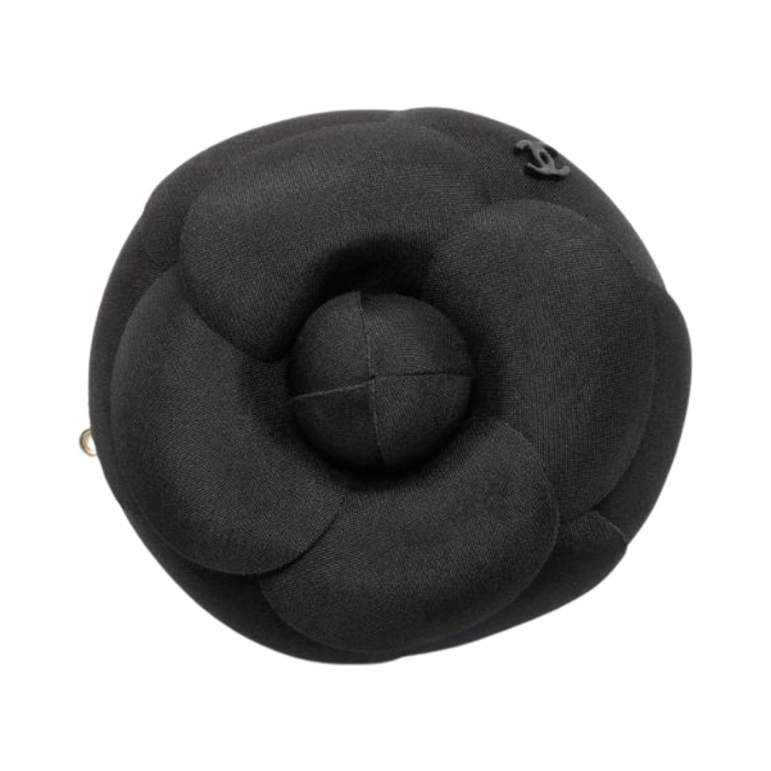 (W) 샤넬 까멜리아 바레트 실크 폰지 & 블랙((W) Chanel Camellia Barrette Silk Pongee Black) - 1