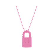 Chrome Hearts Silichrome CH Padlock Fleurknee Pendant Pink - 2023