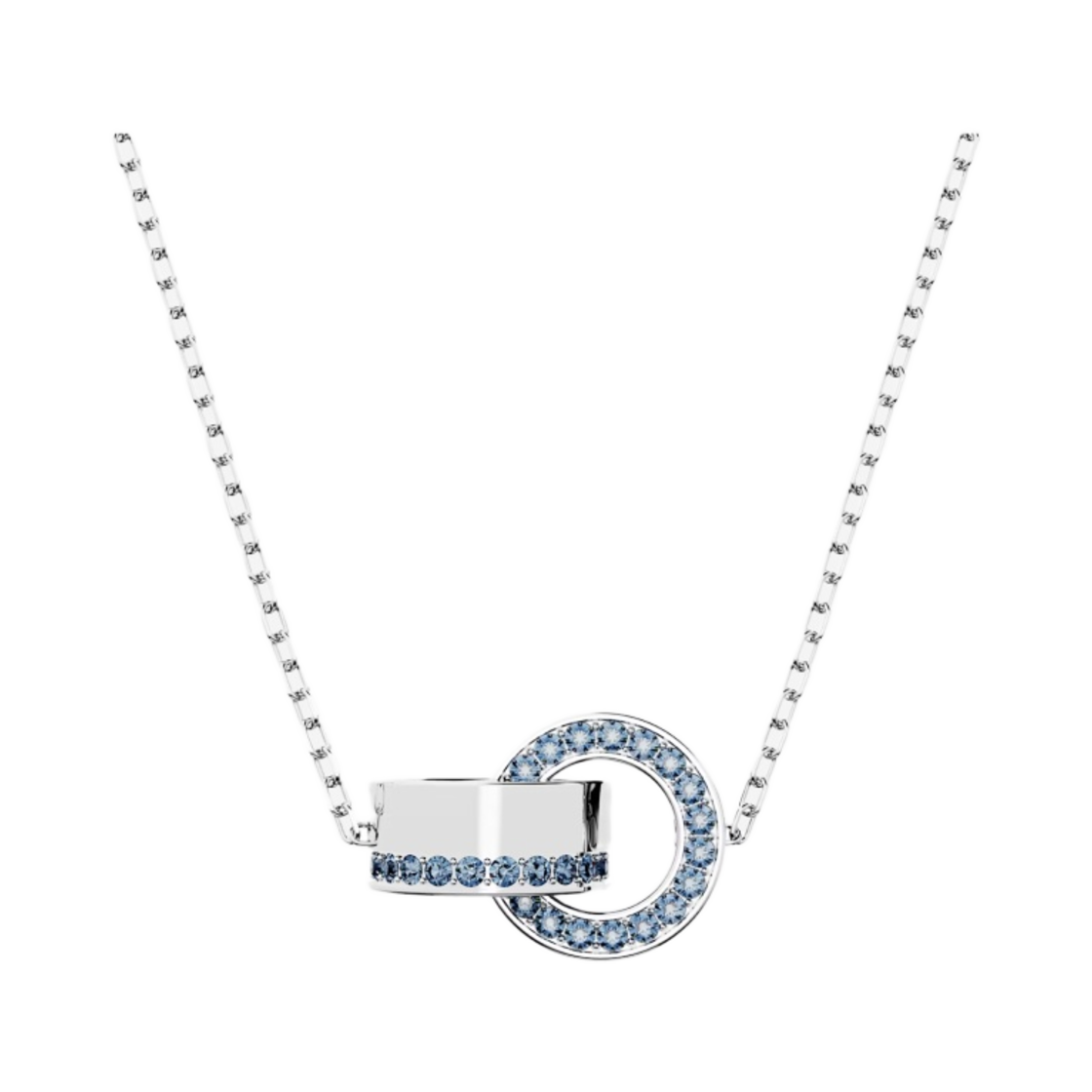 5663504 (W) Swarovski Hollow Pendant Blue Rhodium Plated