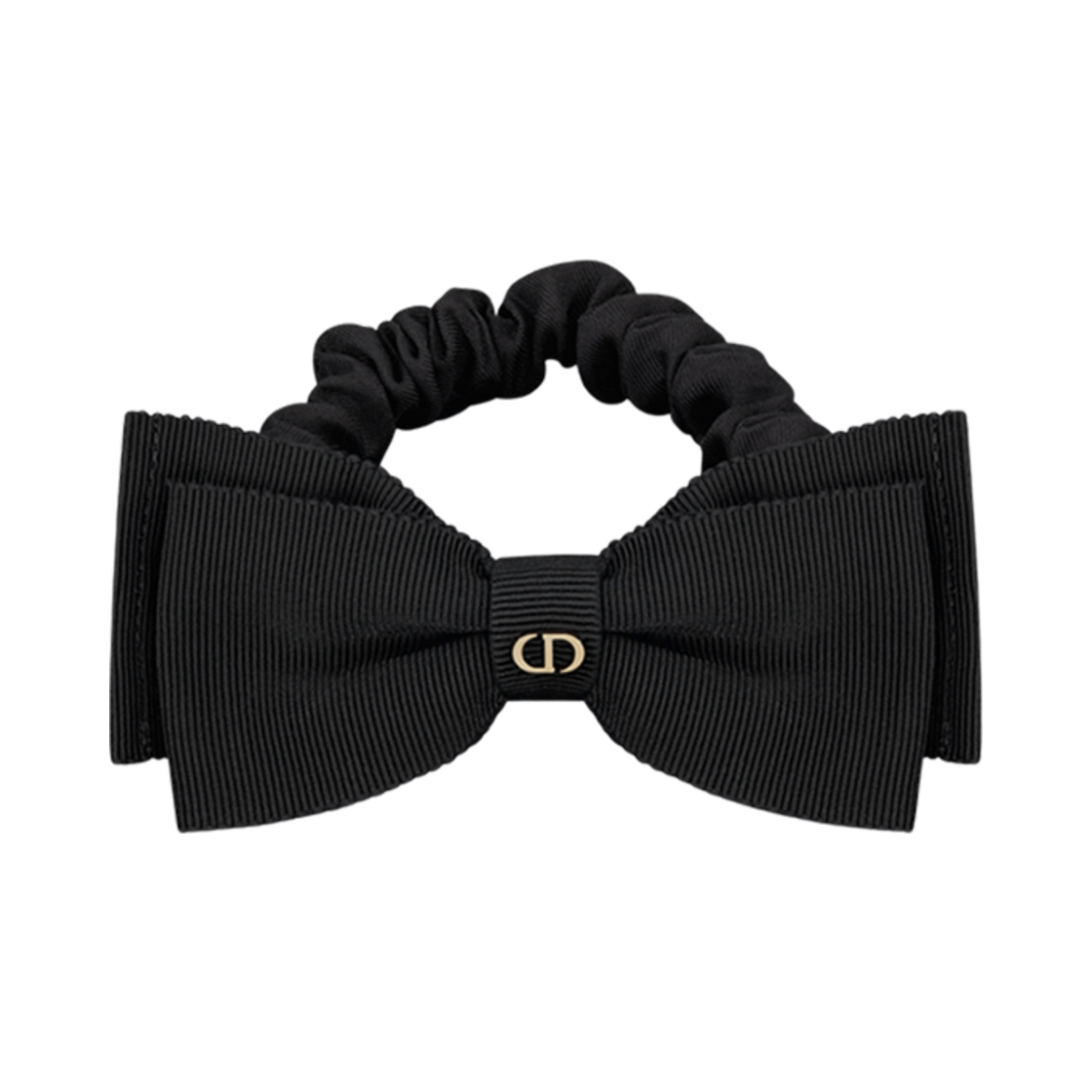 (W) 디올 스위트 헤어 타이 스트레치 그로그랭 블랙((W) Dior Sweet Hair Tie Stretch Grosgrain Black) - 1