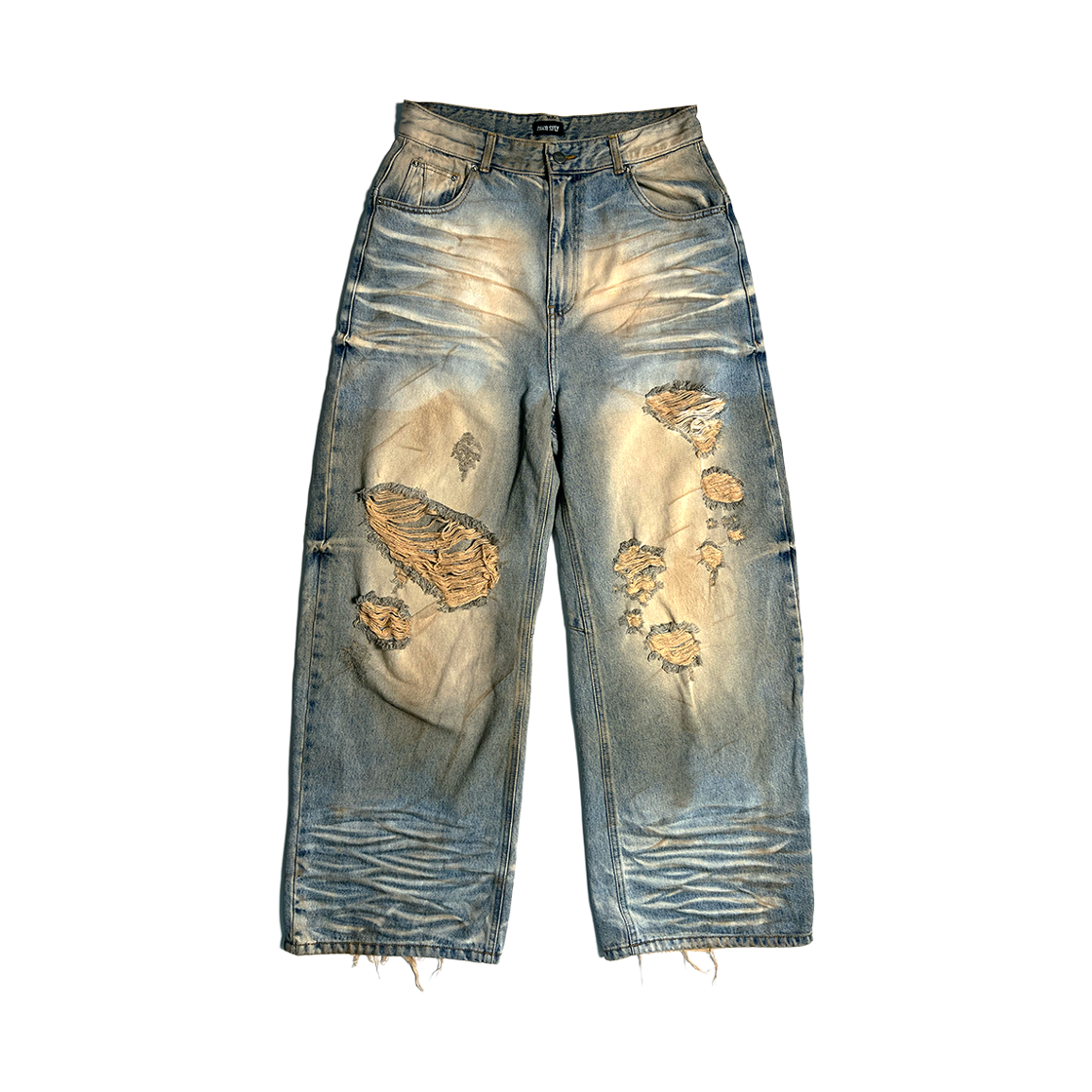 [트리플적립] 파코서플라이 개러지 배기 데님 팬츠 더스트 블루