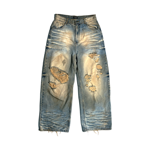 ★関税込★DEINET★DEINET FADED STRAIGHT DENIM★ 다이닛 페이디드 스트레이트 데님 라이트 블루 | Deinet | KREAM