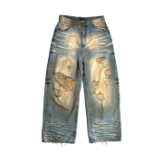 PACOSPLY Garage Baggy Demin Pants Dust Blue