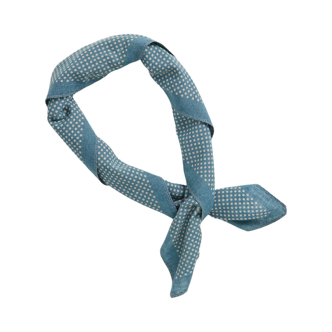 더블알엘 인디고 폴카 닷 코튼 반다나 인디고 크림(Double RL Indigo Polka Dot Cotton Bandana Indigo Cream) - 2