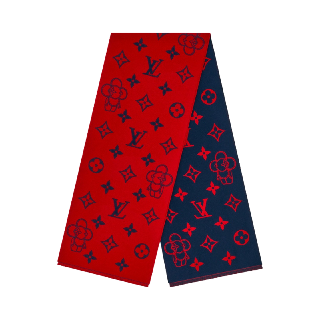 루이비통 모노그램 비비엔 머플러 레드