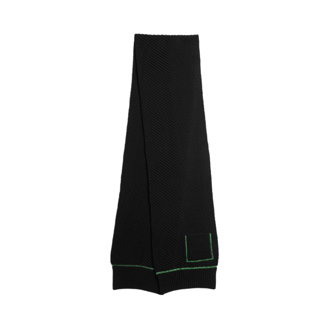 보테가 베네타 울 캐시미어 오버로크 스카프 블랙(Bottega Veneta Wool Cashmere Overlock Scarf Black) - 1