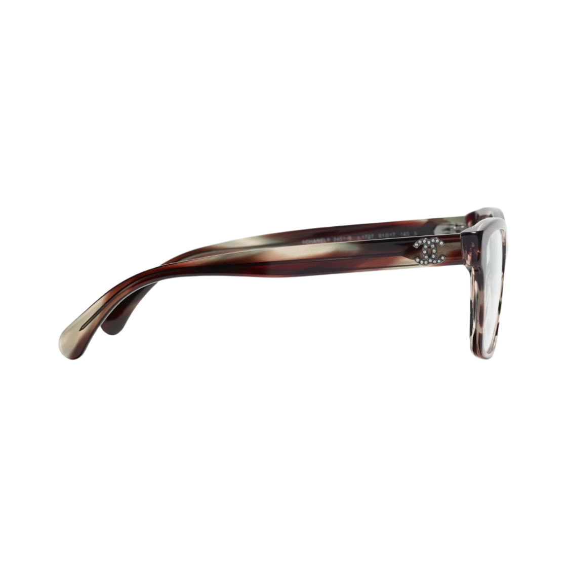 샤넬 스퀘어 프레임 아세테이트 & 브라운 톨토이즈 그레이(Chanel Square Eyeglasses Acetate & Brown Tortoise Grey) - 3