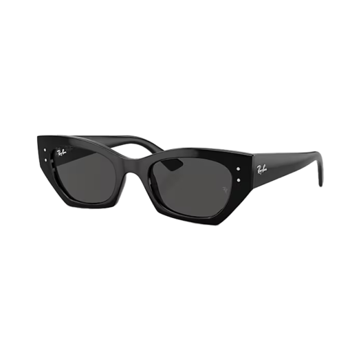 RB4430F-667787 Ray-Ban RB4430F Polished Black Frame Dark Grey Lenses Low Bridge Fit