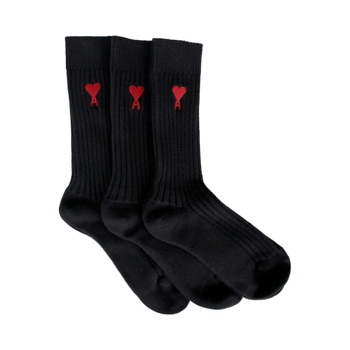USC003-379-001 AMI de Coeur Socks Black (3 Pack)