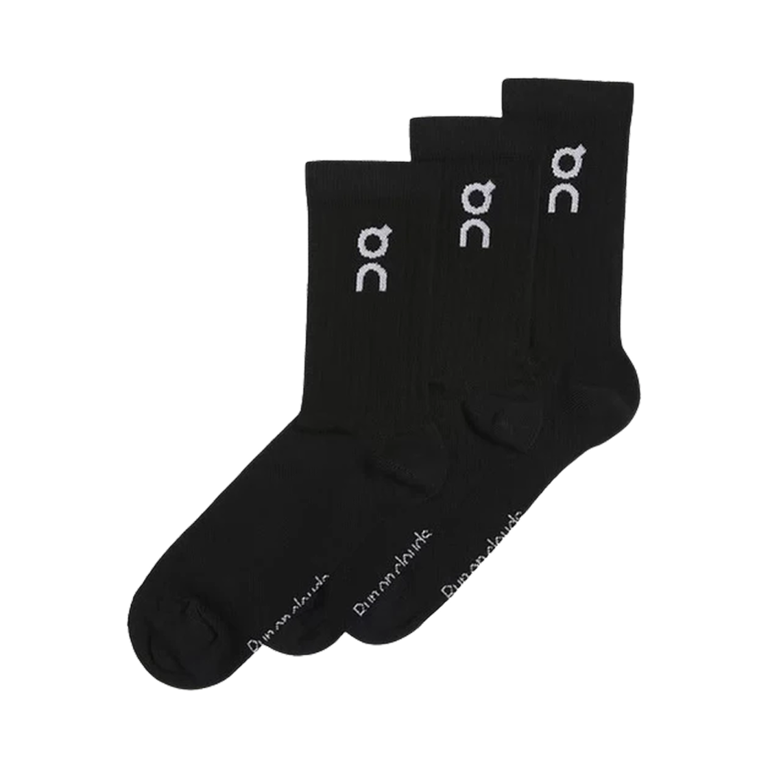 온 러닝 로고 하이 삭스 블랙 (3개입)(On Running Logo High Socks Black (3 Pack))