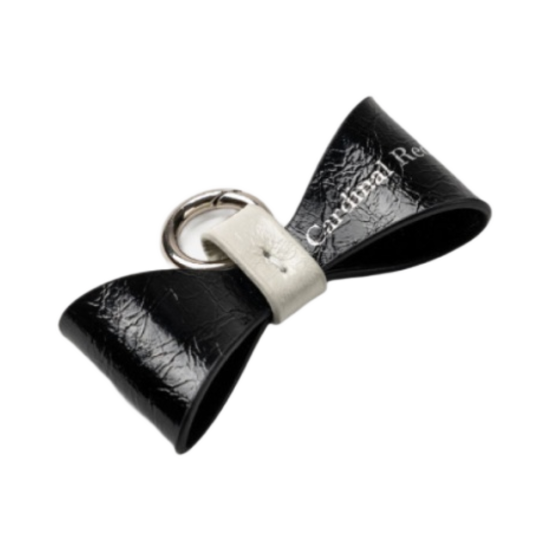 카디널 레드 리본 백참 블랙 화이트(Cardinal Red Ribbon Bagcharm Black White)
