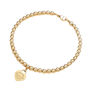 Tiffany & Co. Return To Tiffany Heart Tag Bead Bracelet Medium Yellow Gold
