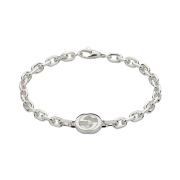 Gucci Interlocking Bracelet 925 Sterling Silver Chain