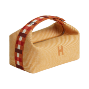 Hermes Small Bride-A-Brac Au Carre Case Wool & Fauve