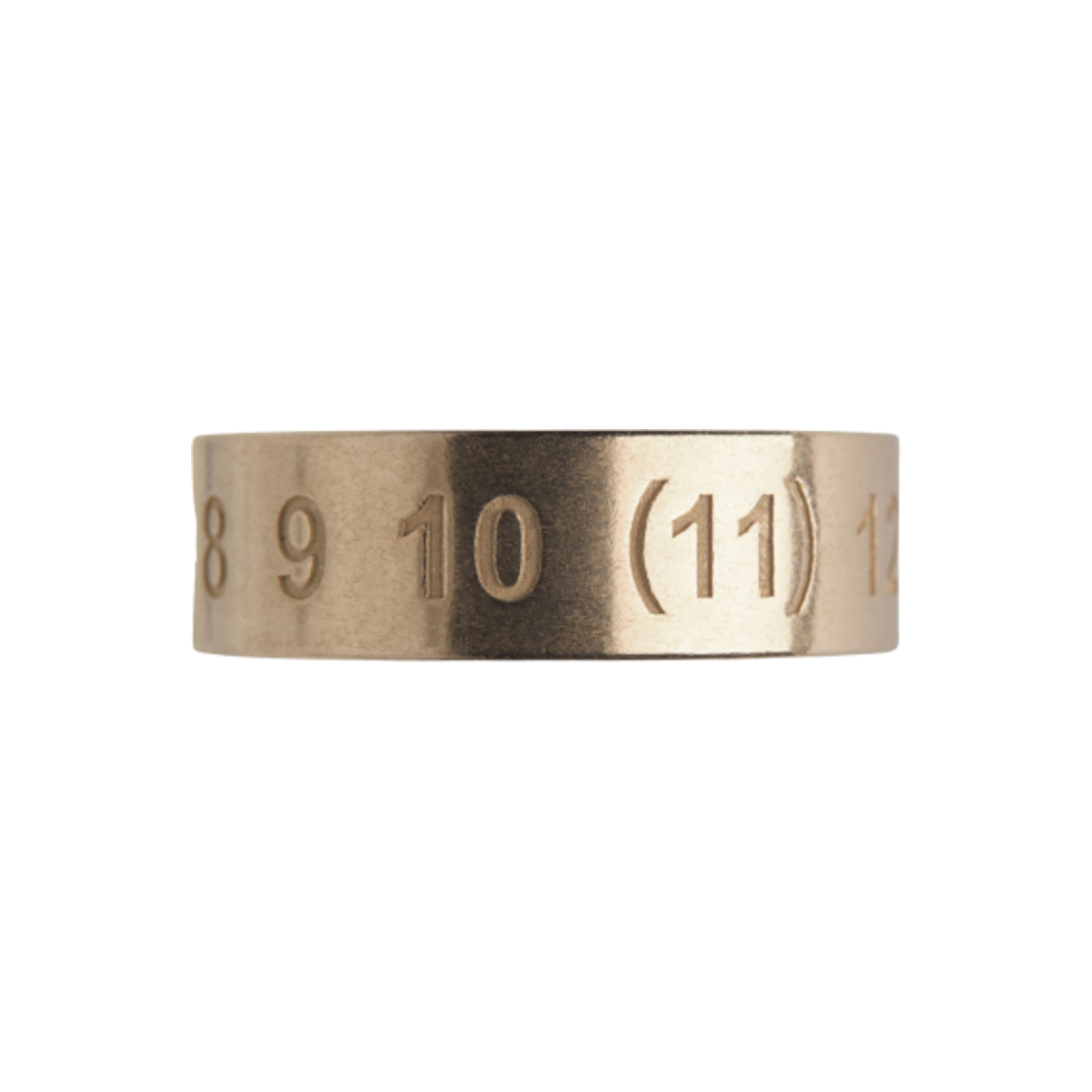 SI8UQ0003SV0129950 Maison Margiela Numerical Band Silver Ring Yellow