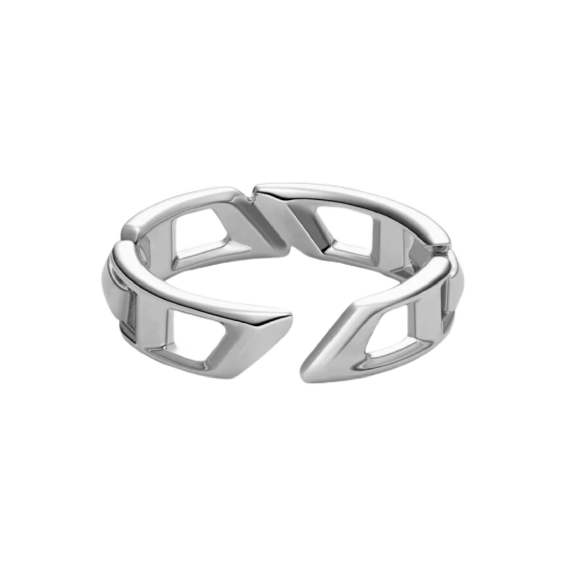 디젤 DL1349040 D 로고 밴드 링 스털링 실버(Diesel DL1349040 D Logo Band Ring Sterling Silver) - 2