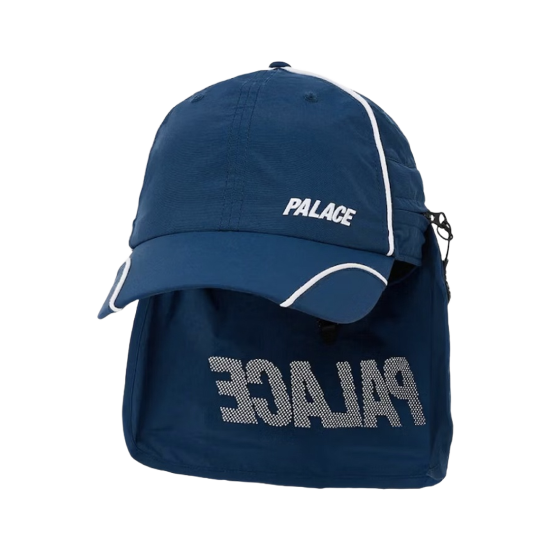 팔라스 폰트 집 쉘 넥 세이버 6-패널 네이비 - 23SS(Palace Font Zip Shell Neck Saver 6-Panel Navy - 23SS) - 1