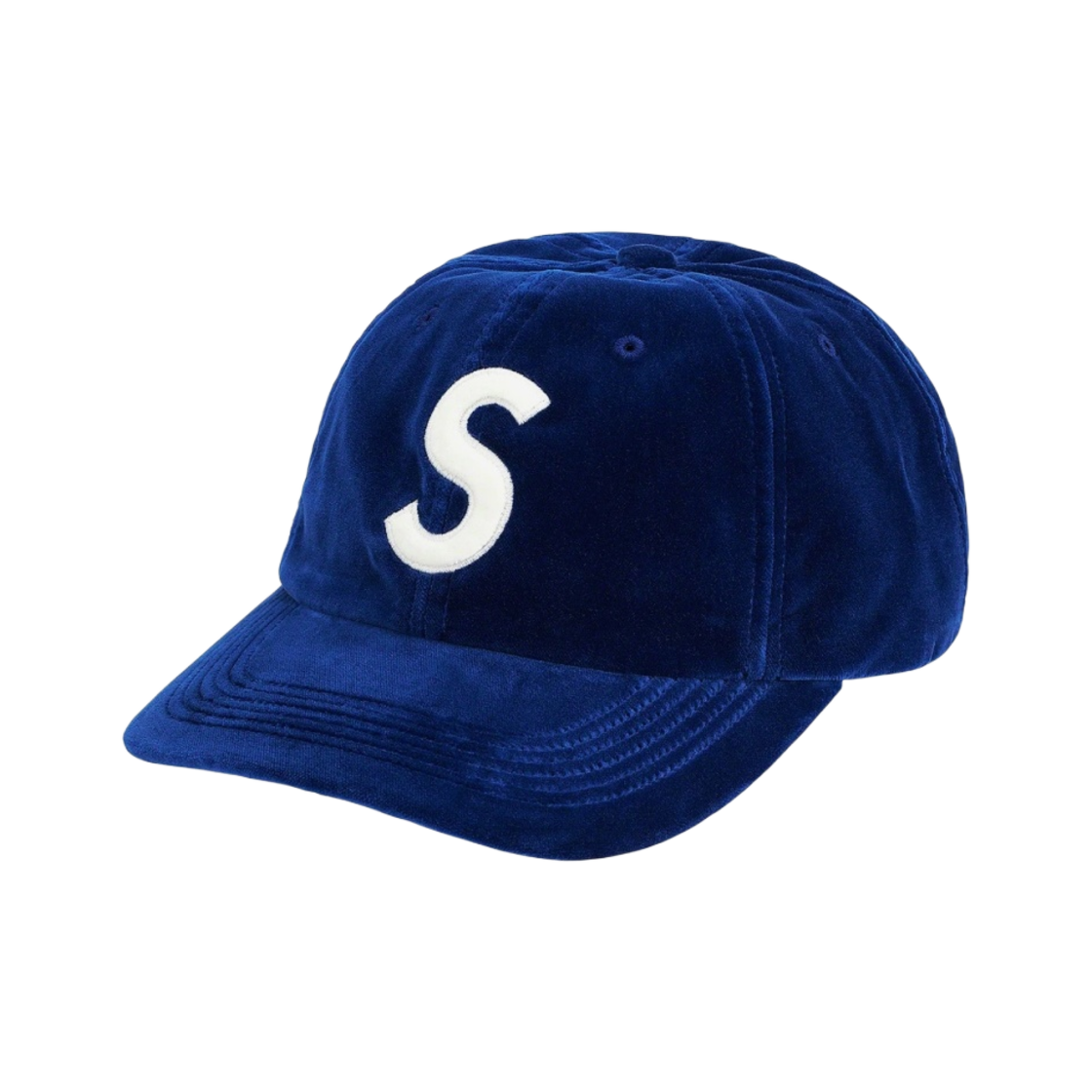 슈프림 벨벳 S 로고 6-패널 캡 로얄 - 20FW(Supreme Velvet S Logo 6-Panel Cap Royal - 20FW) - 1