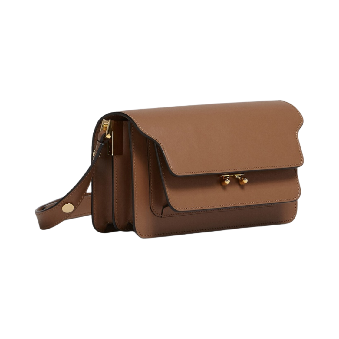 마르니 레더 이스트 웨스트 트렁크백 골드 브라운(Marni Leather East West Trunk bag Gold Brown) - 2